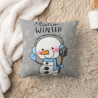 hello winter  cushion