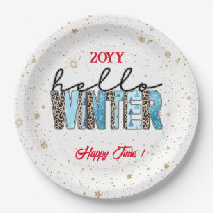 Hello Winter Customise Paper Plate