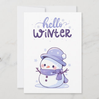 Hello Winter Holiday Card