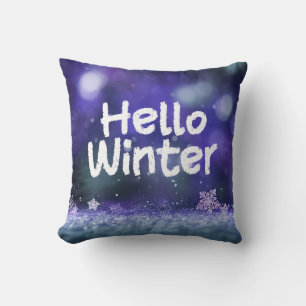 Hello Winter Holiday winter Cushion