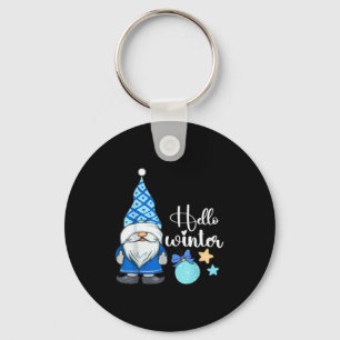 Hello Winter, Nordic Christmas Gnome Key Ring