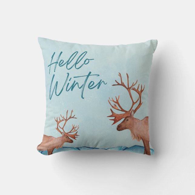 Hello Winter Pillow (Front)