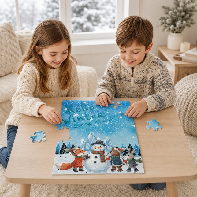Hello Winter Puzzle with oversized pieces  (Creator Uploaded)