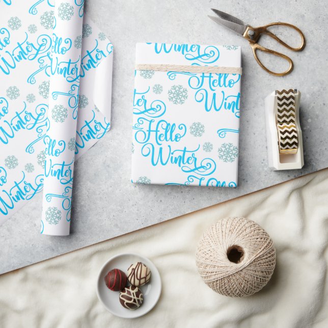 Hello Winter Snowflakes Wrapping Paper (Crafts)