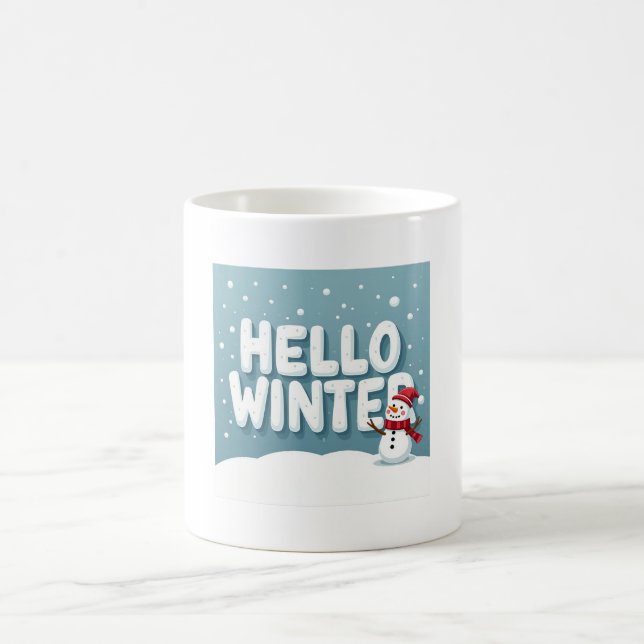 Hello Winter Snowman Mug (Center)