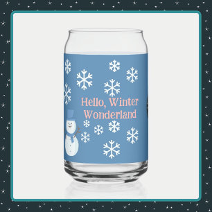 Hello, Winter Wonderland Can Glass