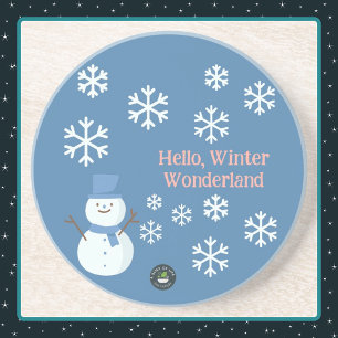 Hello, Winter Wonderland Sandstone Coaster