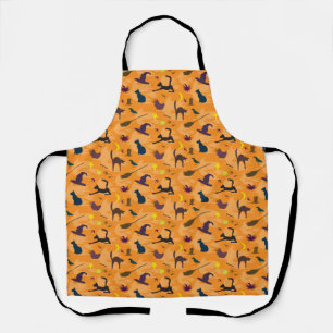 Hello Witch - seamless Halloween pattern. Apron