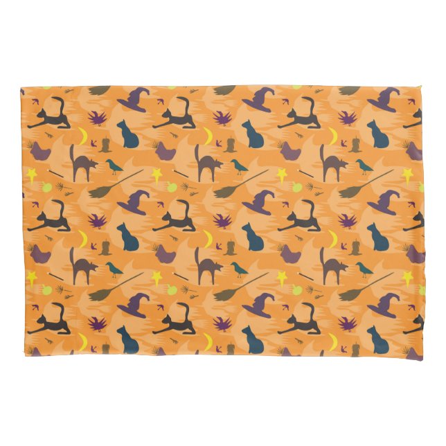 Hello Witch - seamless Halloween pattern. Pillowcase (Front)
