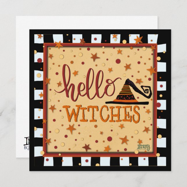 Hello Witches Funny Friend Halloween Holiday Card (Front/Back)