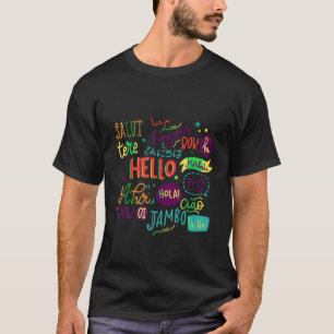 Hello word in different languages Funny Summer Tra T-Shirt