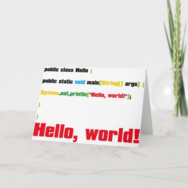 Hello, World! Card (Front)