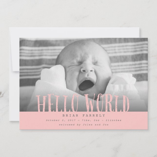 Hello world clouds-blush announcement (Front)