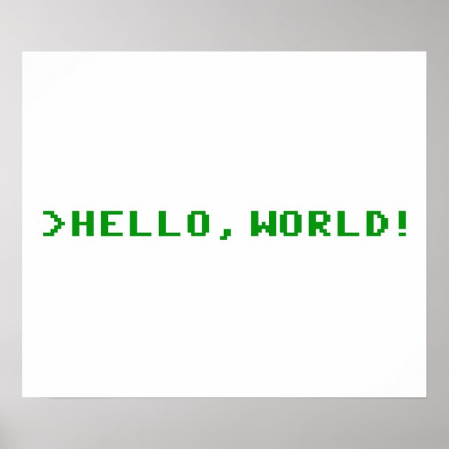 Hello World Computer Programming Poster (Front)