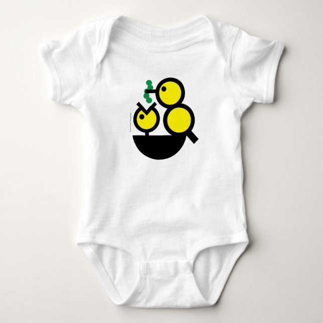 Hello World! Hungry Chick bodysuit (Front)