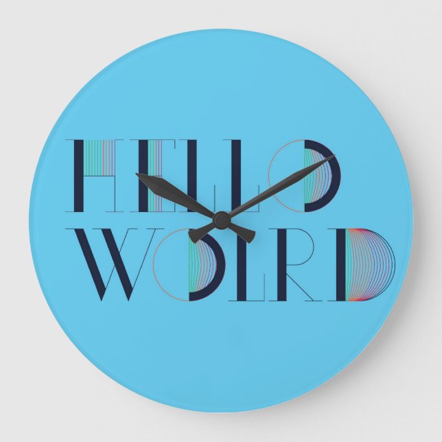 Hello World Large Clock (Front)