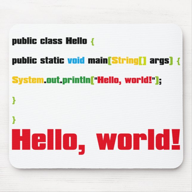Hello, World! Mouse Mat (Front)