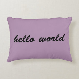 Hello World pillow