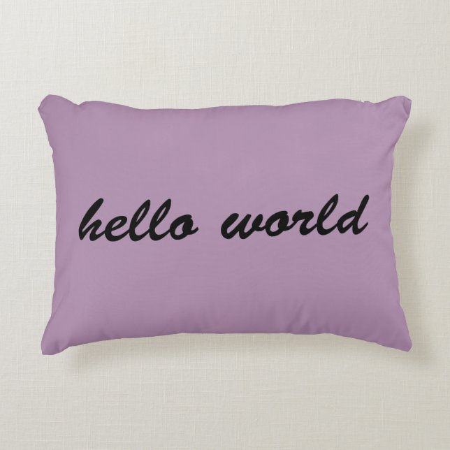 Hello World pillow (Front)