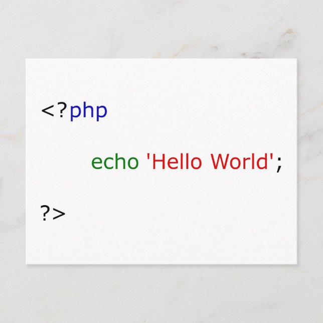 hello world postcard (Front)