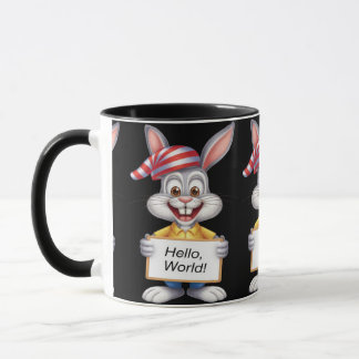 Hello world -rabbit mug