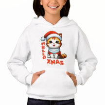 Hello Xmas - Cute Christmas cat in a Santa costume