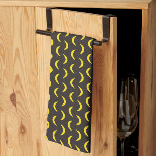 Hello Yellow Moon - seamless Halloween pattern. Tea Towel