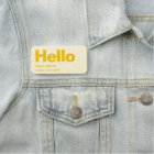 Hello Yellow Retro Modern Minimal Stylish Trendy