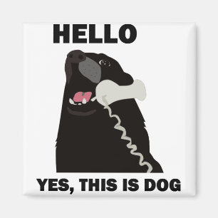 HELLO YES THIS IS DOG telephone phone Magnet