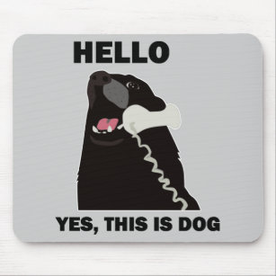 HELLO YES THIS IS DOG telephone phone Mouse Mat
