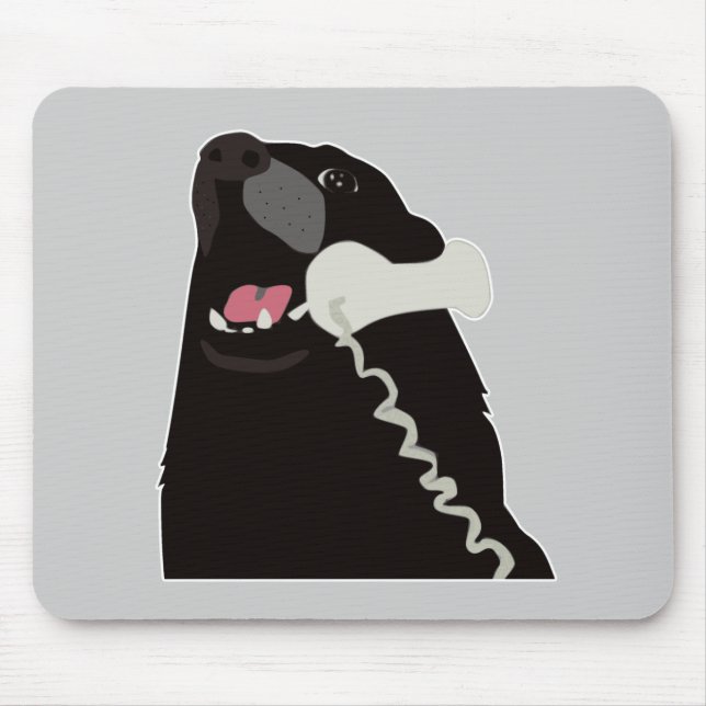 HELLO YES THIS IS DOG telephone phone Mouse Mat (Front)