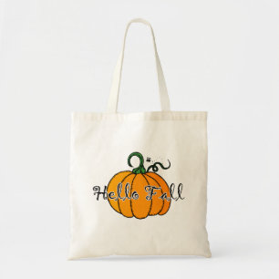 Hellow Pimpkin Fall Pimpkin Hello Fall Tote Bag