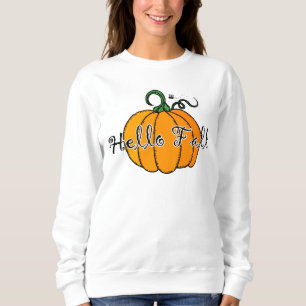Hellow Pumpkin Fall Pumpkin Hello Fall Sweatshirt