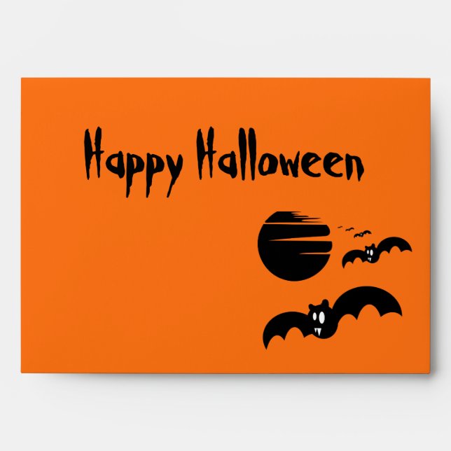 Helloween bats with Moon Envelopes (Front)