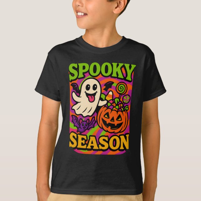 Helloween Spooky Season Retro Clothes Unisex T-Shirt (Front)