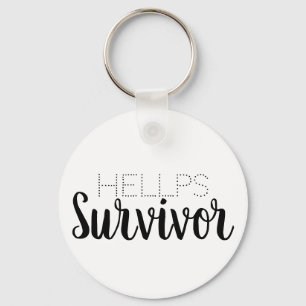Hellp Syndrome Survivor Keychain Black