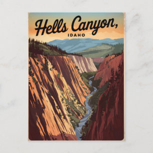 Hells Canyon Idaho Vintage Postcard