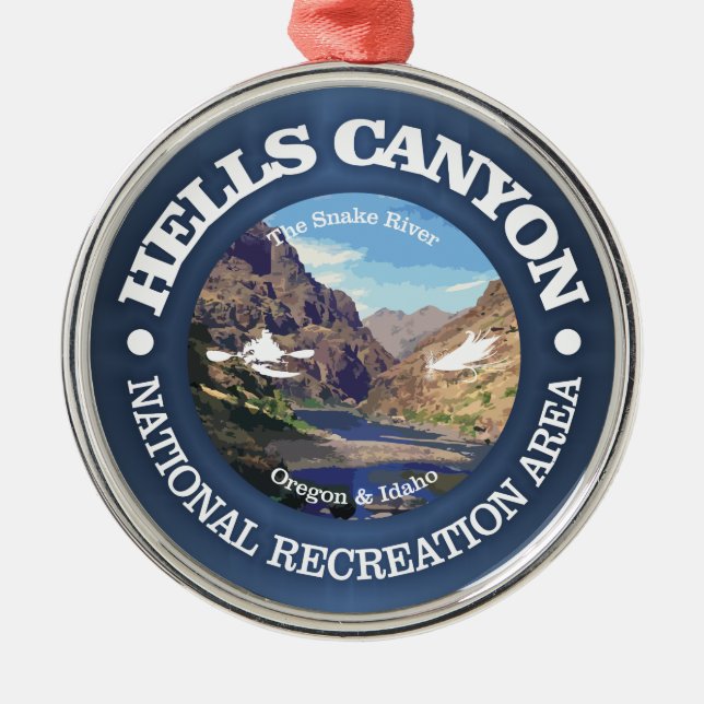 Hells Canyon NRA Metal Tree Decoration (Front)