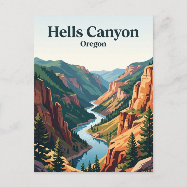 Hells Canyon, Oregon Postcard (Front)