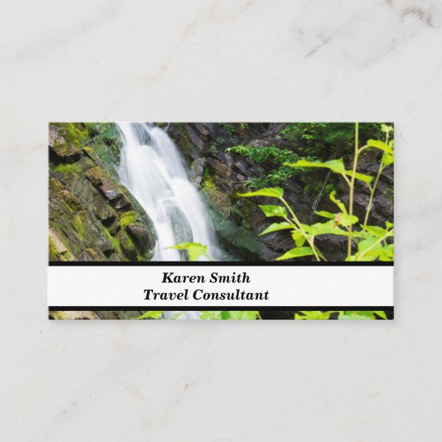 Hell's Gate Canyon waterfall Business Card (Front)