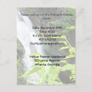 Hell's Gate Canyon waterfall Invitation Postcard