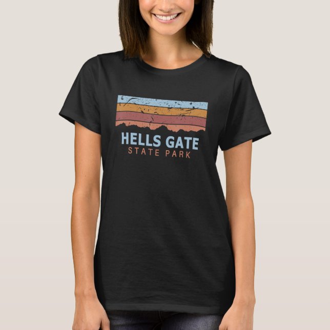 Hells Gate State Park Idaho Retro Cool T-Shirt (Front)