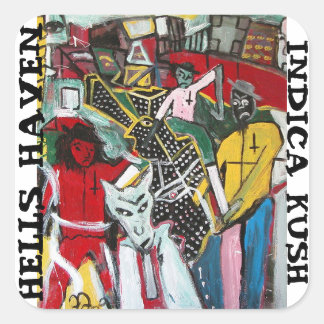 HELLS HAVEN INDICA KUSH SQUARE STICKER