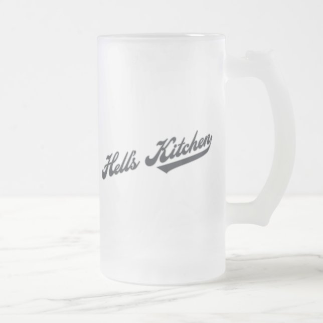 Hell's Kitchen Frosted Glass Beer Mug (Right)