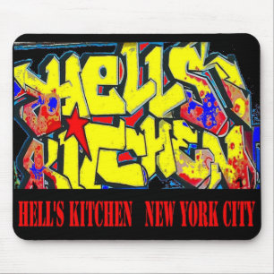 Hell's Kitchen NYC Street Graffiti Mouse Mat