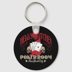 Hells Kitchen Poker Room, New York City Keychain