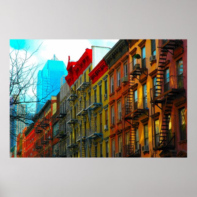 "Hells Kitchen Street" by Urban Gorilla ArtWorks  Poster (Front)