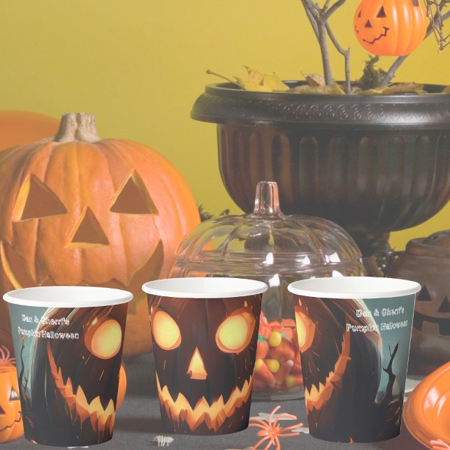 Hells Pumpkin Halloween Party Paper Cups (Hells Pumpkin Halloween Party Paper Cups)