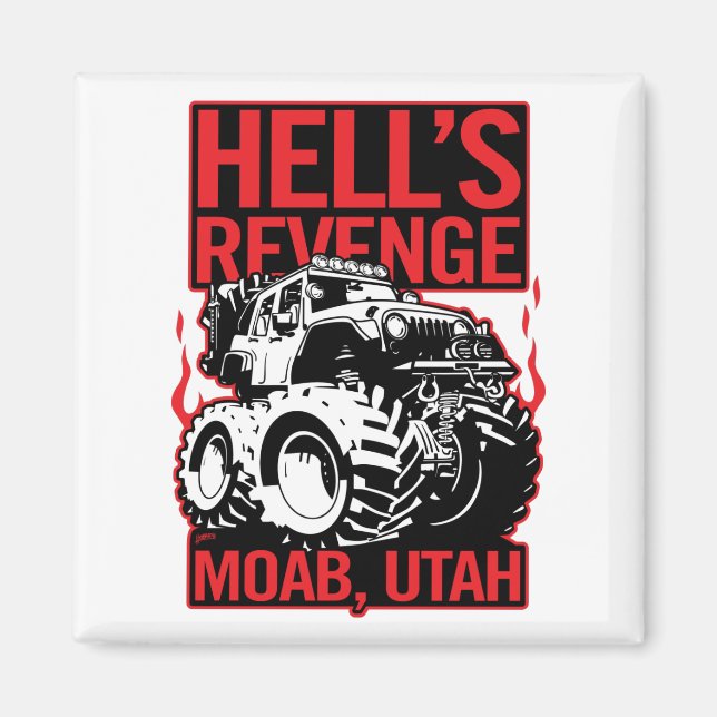 Hell's Revenge Moab Utah Off Road 4x4 Adventure Magnet (Front)