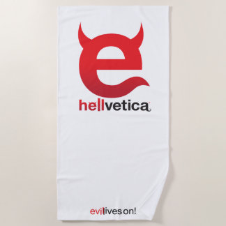 hellvetica – Logo Beach Towel